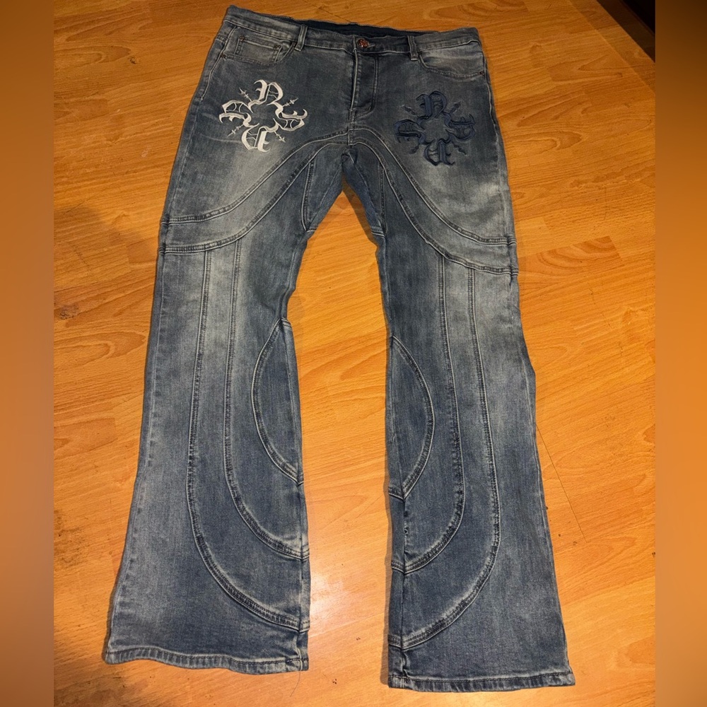 NOKWAL MONOGRAM PIPING LIGHT BLUE DENIM Size 40